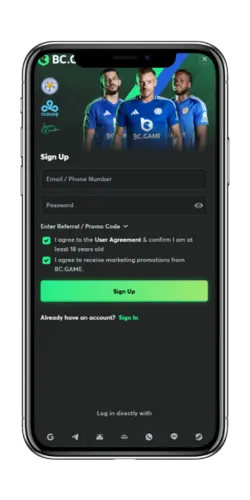 BC Game Mobile Sign Up
